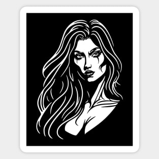 Minimalistic Woman Illustration Magnet